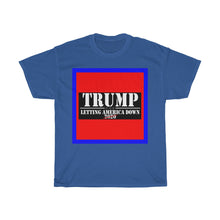 Load image into Gallery viewer, Letting America Down - Trump NOT 2020 - Decagon Unisex Tee