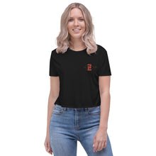 Load image into Gallery viewer, San Diego State University Embroidered Crop Tee