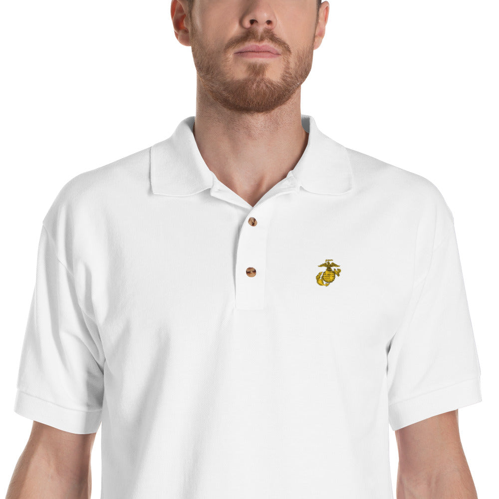 Eagle, Globe, and Anchor Marine Corps Embroidered Polo Shirt